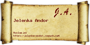 Jelenka Andor névjegykártya